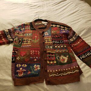 Gently Used Heirloom Collectibles Multi Pattern Sweater